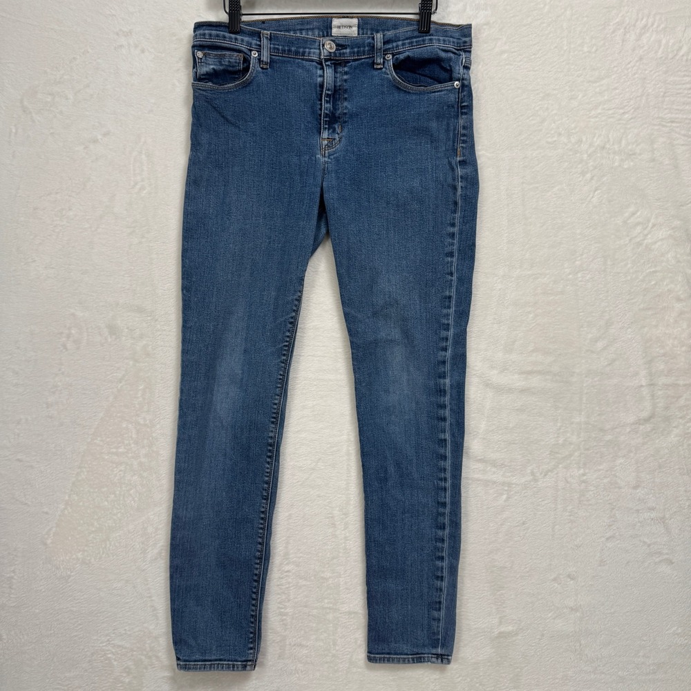 Hudson Jeans Womens 31 Blue Nico Midrise Super Skinny Medium Wash Denim